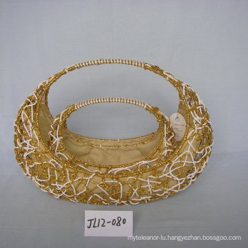 Boat-like Weaving Paper Rope Gift Basket